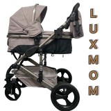 Коляска с рождения LUXMOM 555 2 в 1 (трансформер, мокко)